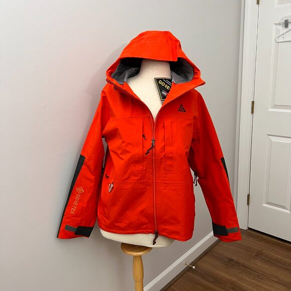 NEW NIKE ACG Gore-tex "Misery Ridge" Orange Jacket Sz L - Picture 10 of 13